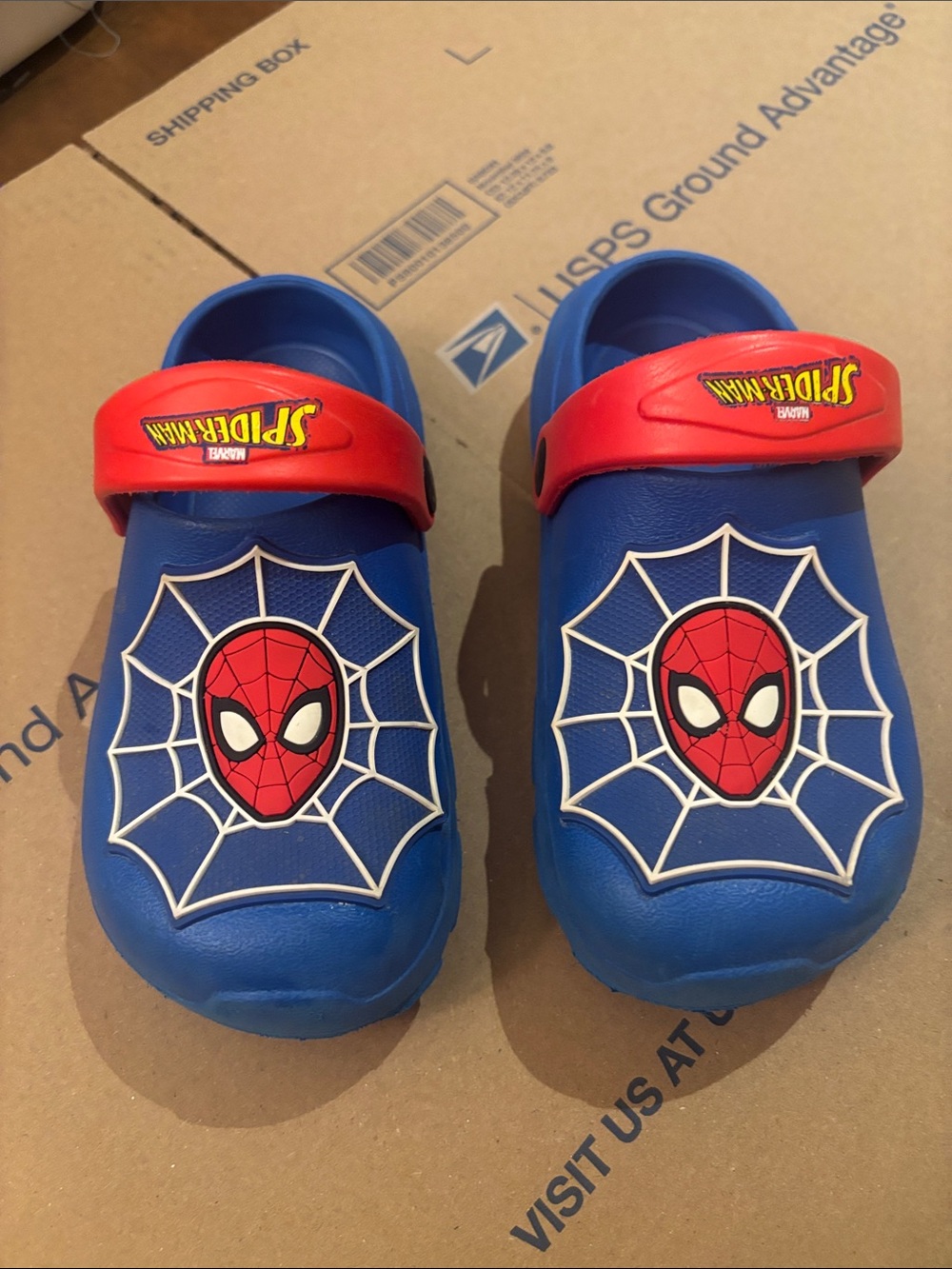 Marvel Blue and Red Spider-Man Kids Clogs